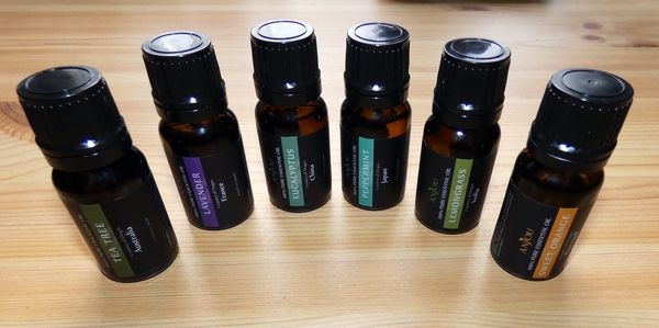 6 verschiedene Düfte im Anjou Aromatherapie Duftöl Set