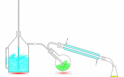 Wasserdampfdestillation schematische Darstellung