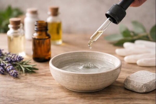 Sichere Anwendung ätherischer Öle mit Pipette und Duftstein