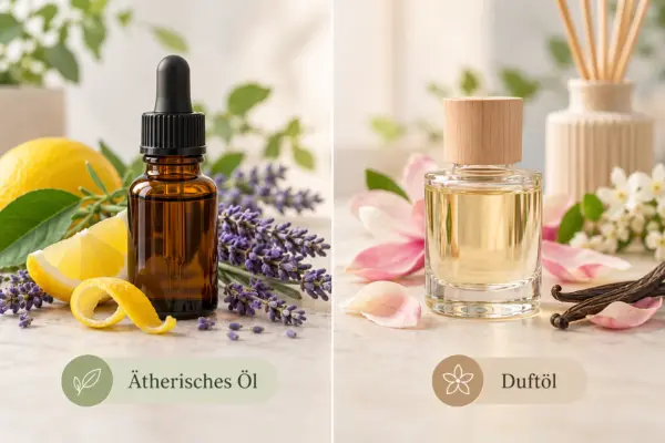 Ätherisches Öl oder Duftöl für den Aroma Diffuser Ätherisches Öl und Duftöl im Vergleich