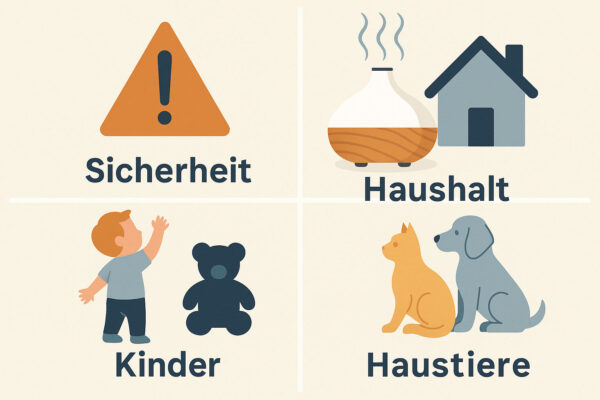 Illustration zu Sicherheit von Duftölen für Haushalt, Kinder und Haustiere