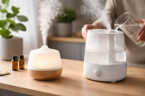 Aroma Diffuser und Luftbefeuchter im Vergleich – unterschiedliche Technik zur Vernebelung von Wasser