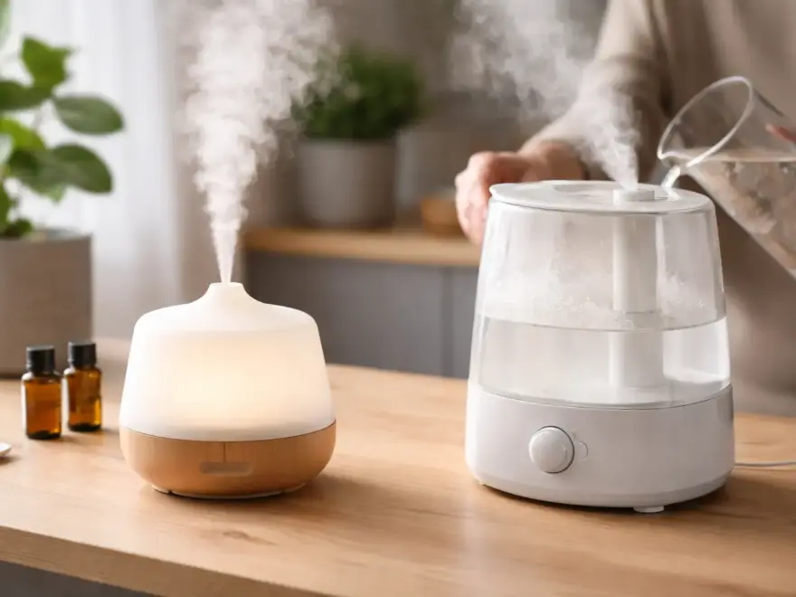 Aroma Diffuser und Luftbefeuchter im Vergleich – unterschiedliche Technik zur Vernebelung von Wasser