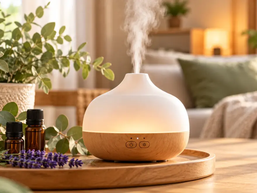 Aroma Diffuser mit feinem Nebel und ätherischen Ölen